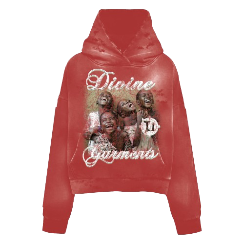 DISTRESSED RED VIRGIL HOODIE
