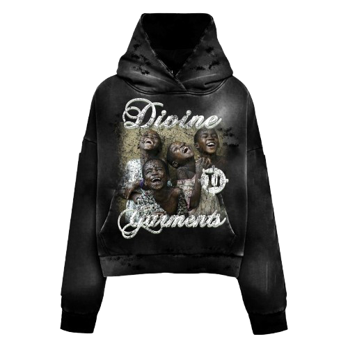 BLACK DISTRESSED ONYX HOODIE