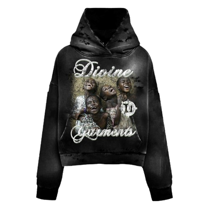 BLACK DISTRESSED ONYX HOODIE